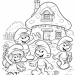 Şirinler Boyama Resmi