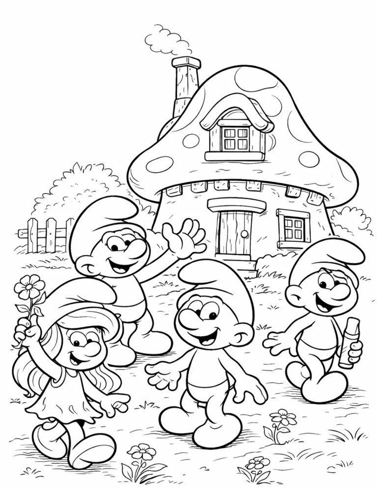 Şirinler Boyama Resmi