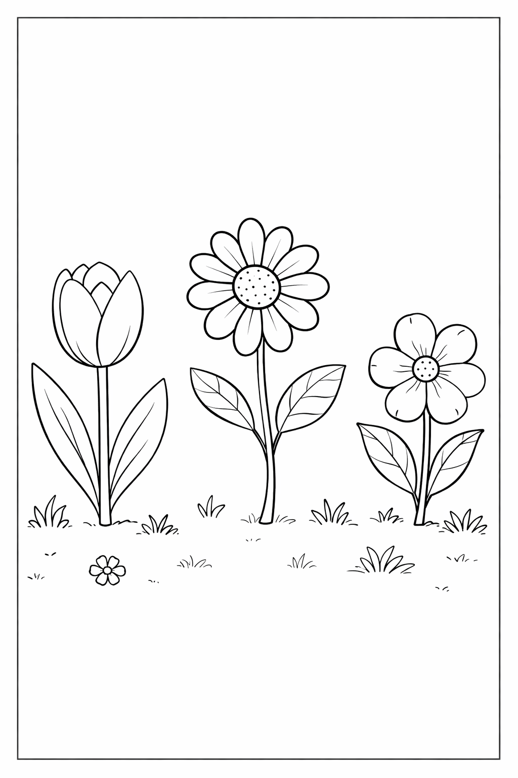 Çiçek Boyama Resmi