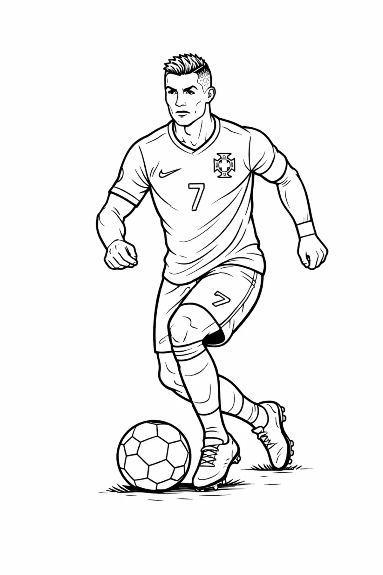 Ronaldo resmi boyama ile futbol seven çocuklar için sade bir boyama etkinliği. Cristiano Ronaldo boyama çizimini yazdırıp kolayca boyayabilirsiniz.