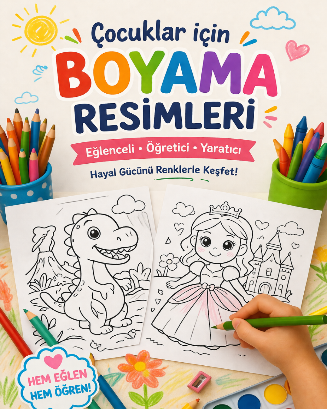 Çocuklar için Boyama Etkinlikleri