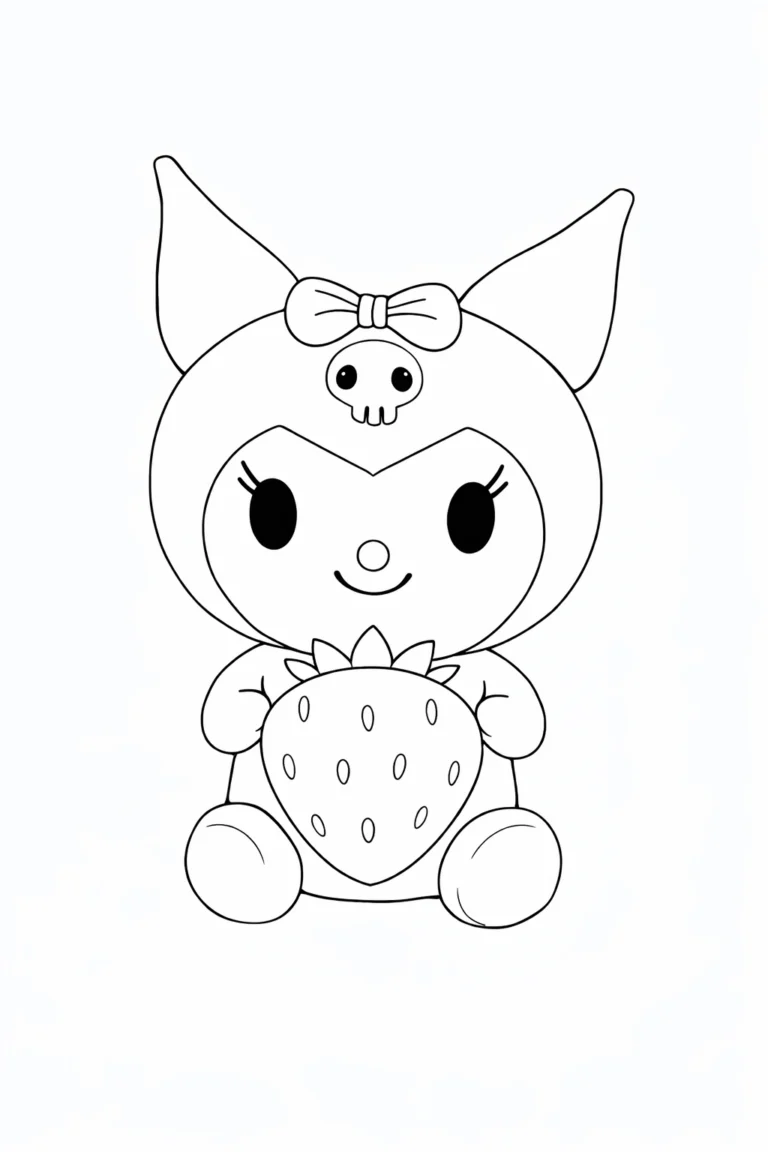 Kuromi boyama resmi ile sade bir çizimi yazdırıp boyayabilirsiniz. Kuromi boyama PDF ile kolay ve eğlenceli bir etkinlik.