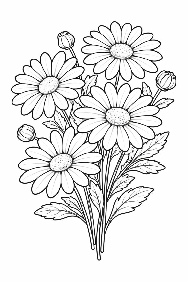 Papatya boyama ile sade bir çizimi boyayabilirsiniz. Papatya çiçek boyama PDF olarak yazdırıp kullanabileceğiniz pratik bir seçenek.