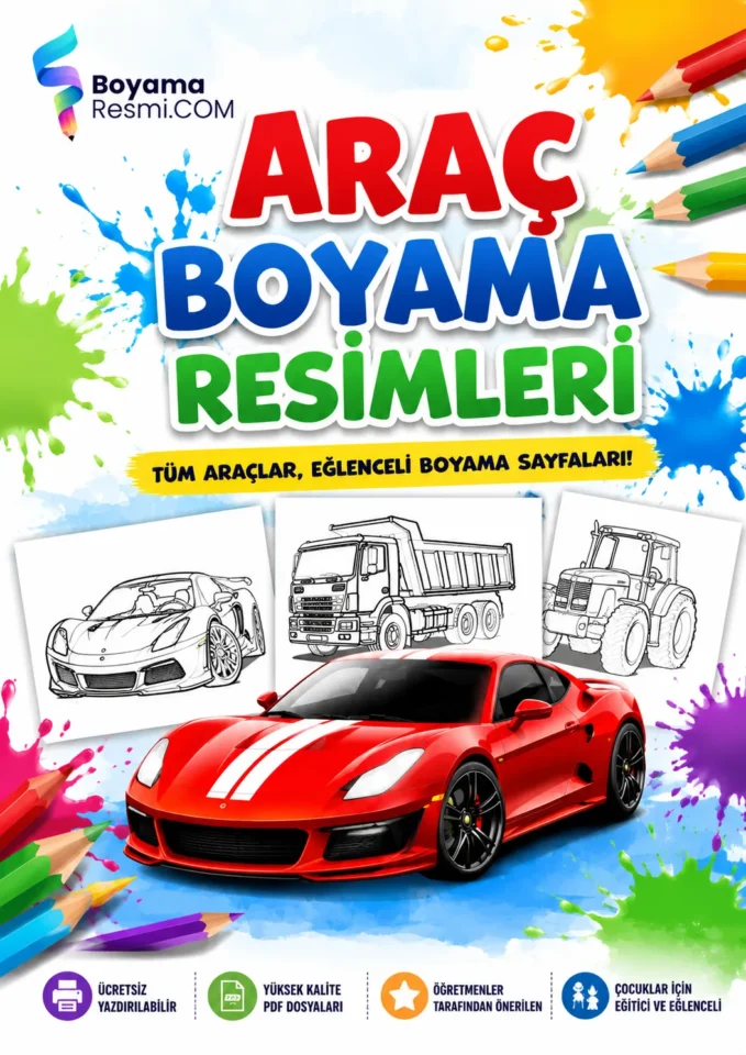 Araba Boyama Resimleri ile Yaratıcılık