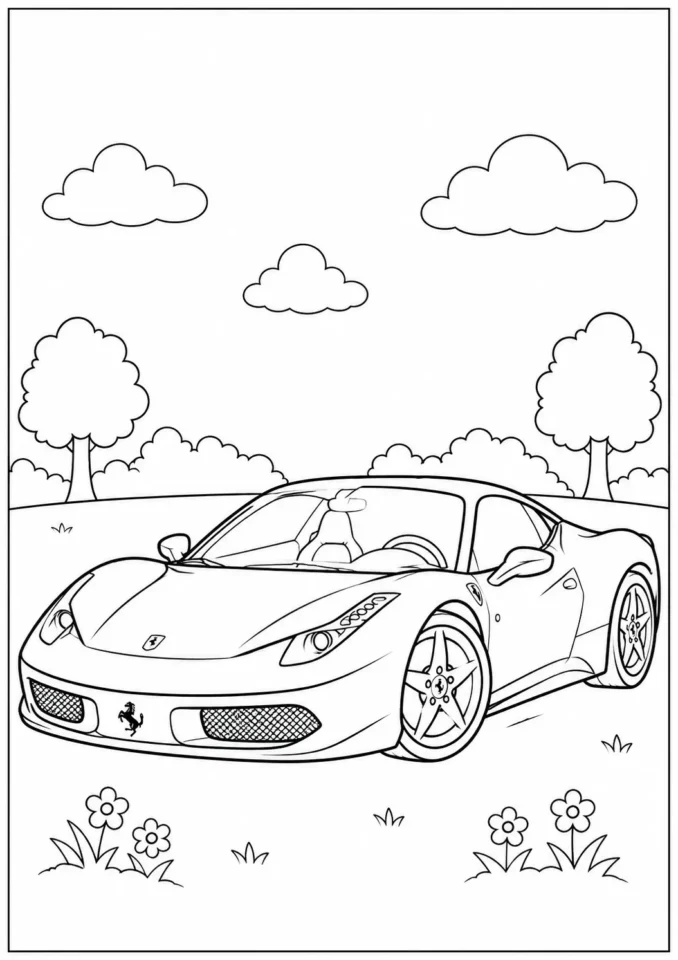 ferrari boyama resmi yazdır