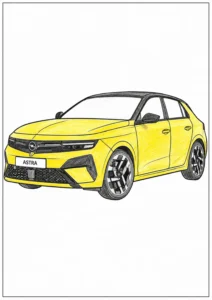 opel astra boyama resmi renkli