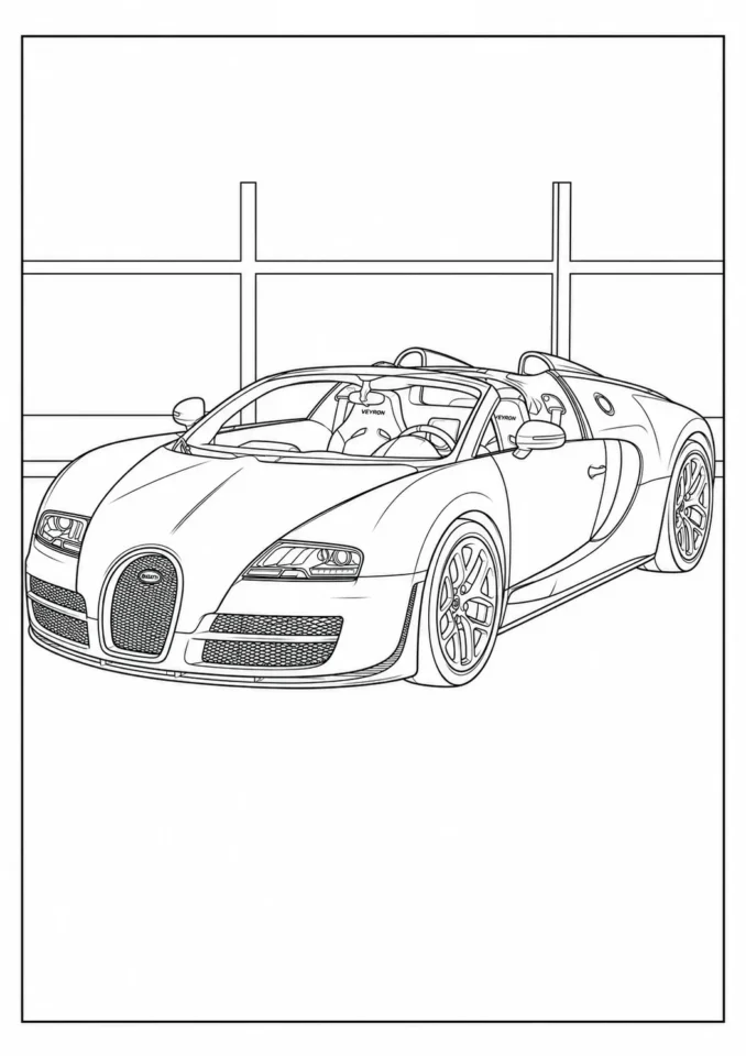 bugatti araba boyama resmi