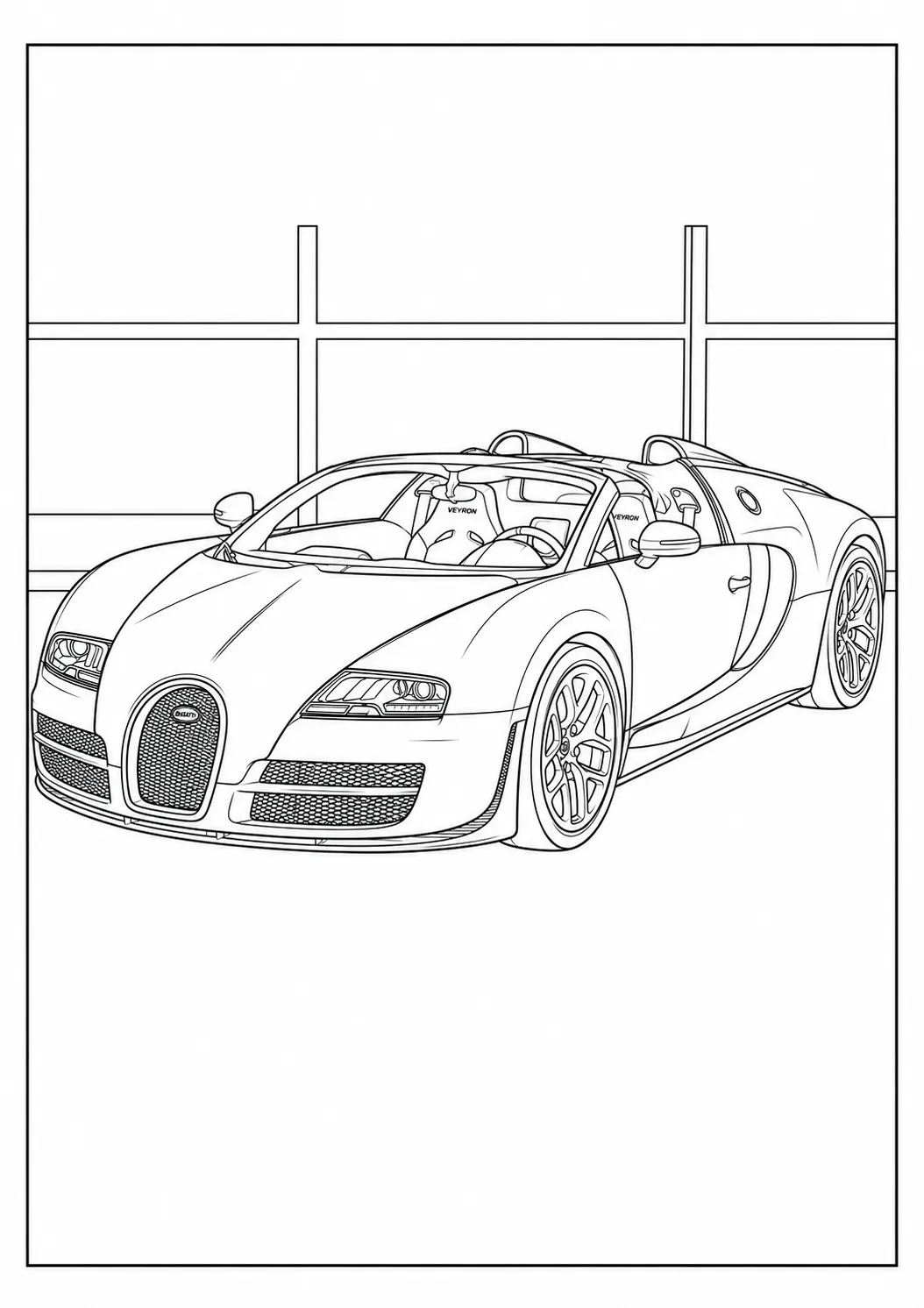 bugatti araba boyama resmi