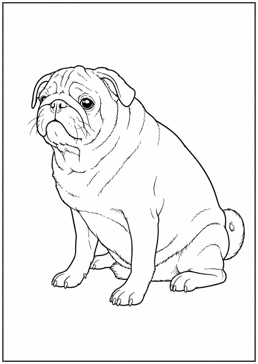 pug köpek boyama resmi yazdır