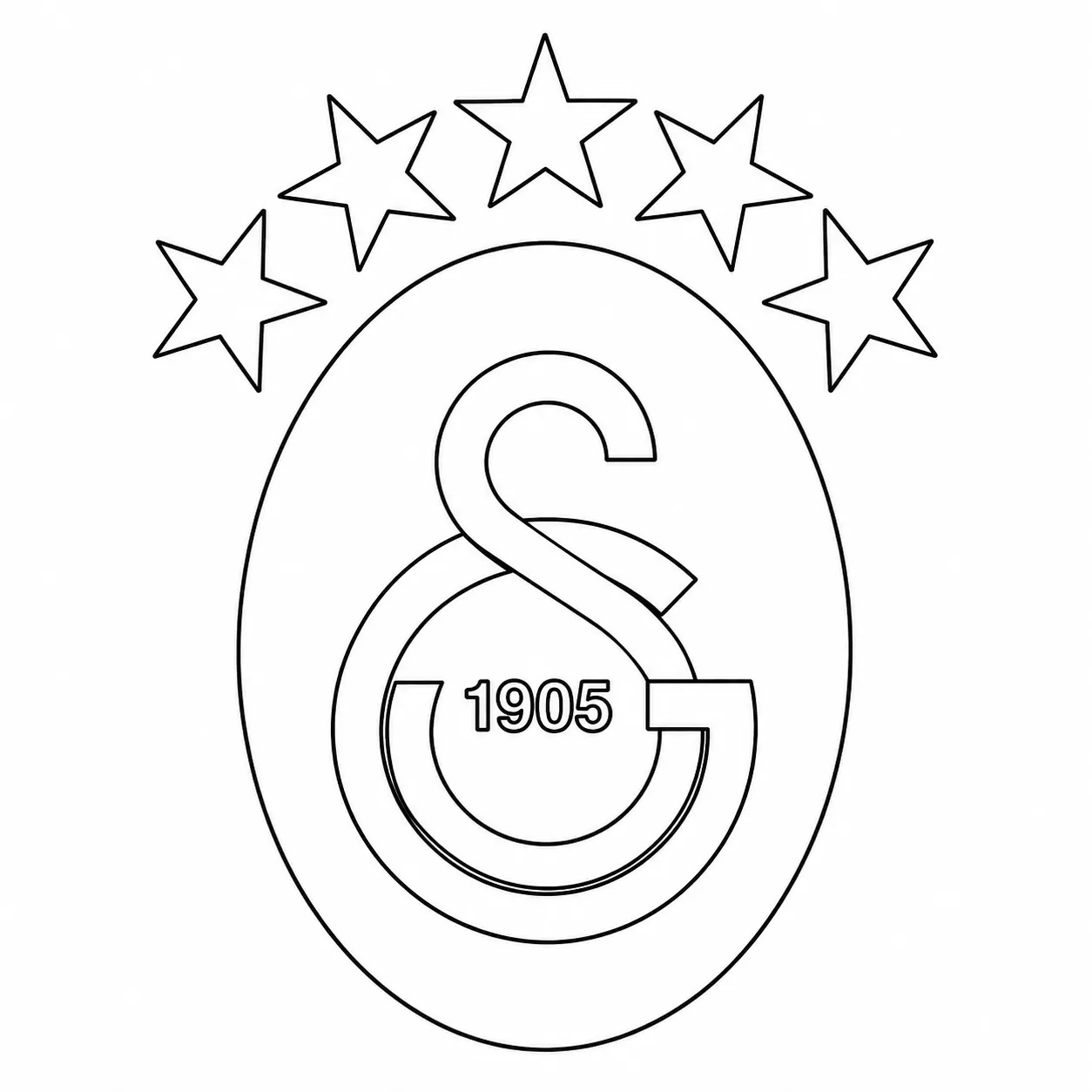 galatasaray boyama 5 yıldız logo