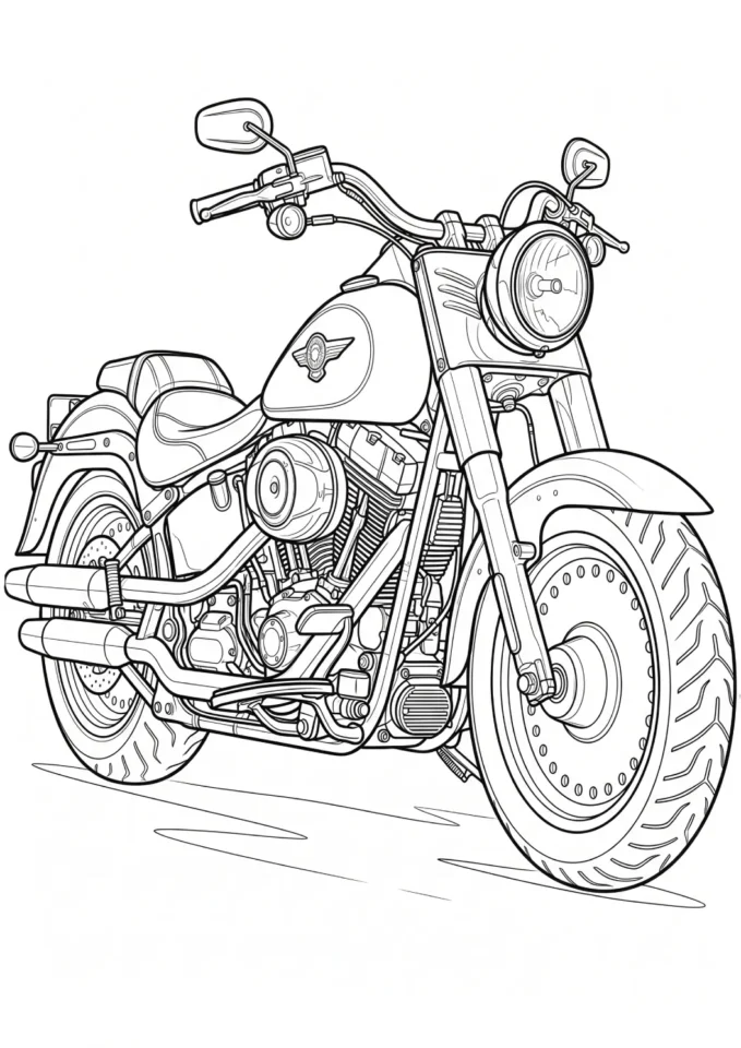 ücretsiz harley davidson boyama resmi