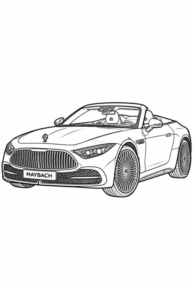 mercedes maybach sl boyama resmi